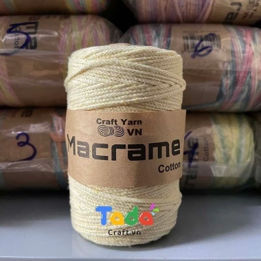 Sợi Macrame Cotton 3mm Trơn 200g – Dây Đan Thắt Macrame VN, Giá 65k 12