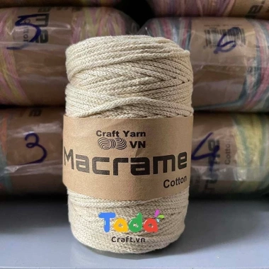 Sợi Macrame Cotton 3mm Trơn 200g – Dây Đan Thắt Macrame VN, Giá 65k 13
