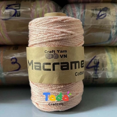 Sợi Macrame Cotton 3mm Trơn 200g – Dây Đan Thắt Macrame VN, Giá 65k 15