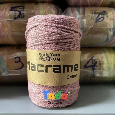Sợi Macrame Cotton 3mm Trơn 200g – Dây Đan Thắt Macrame VN, Giá 65k 24