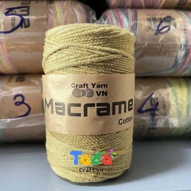 Sợi Macrame Cotton 3mm Trơn 200g – Dây Đan Thắt Macrame VN, Giá 65k 33