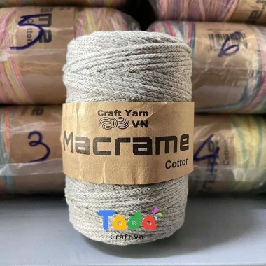 Sợi Macrame Cotton 3mm Trơn 200g – Dây Đan Thắt Macrame VN, Giá 65k 34