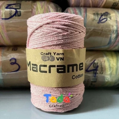 Sợi Macrame Cotton 3mm Trơn 200g – Dây Đan Thắt Macrame VN, Giá 65k 45