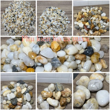 Sỏi tự nhiên 5kg - Trang trí nền hồ cá cảnh, thủy sinh, sân vườn, chậu cây, giá 9.498₫