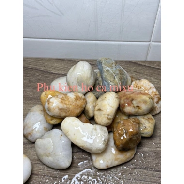 Sỏi tự nhiên 5kg - Trang trí nền hồ cá cảnh, thủy sinh, sân vườn, chậu cây, giá 9.498₫
