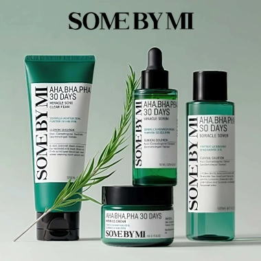 SOME BY MI AHA BHA PHA 30 Days Miracle Dưỡng ẩm 60g, Toner 100ml, Sữa rửa mặt Acne Clear 10ml Giảm giá 204.000 VND