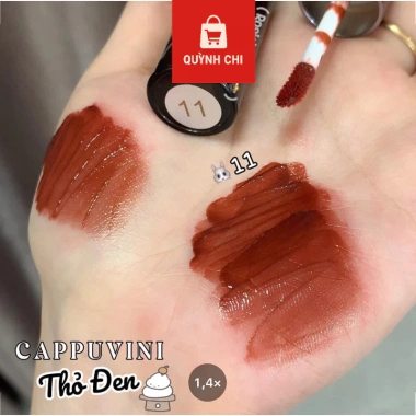 Son Bóng Cappuccino Căng Bóng Mềm Mịn, Vỏ Đen Tai Thỏ – Chính Hãng, Giá chỉ 55.000đ