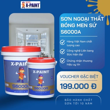 Sơn Bóng Men Sứ X‑Paint S6.000A – Siêu Bóng Sang Trọng, Phủ Vữa Xi Măng, Gạch, Thạch Cao – Giá ưu đãi 500.038₫ 2
