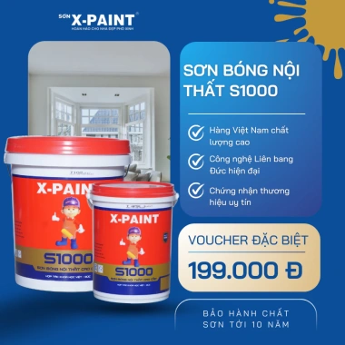 Sơn Bóng Nội Thất X-Paint S1.000 - Bề Mặt Bóng Đẹp, Độ Bền Màu Cao, Đa Màu, Giá Ưu Đãi 324.700₫ 2