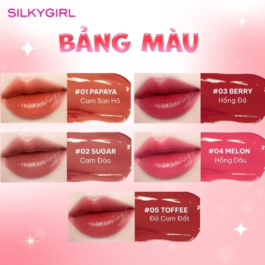 Son Bóng Silkygirl Tint Up Lip Glass 3g - Bóng, mọng nước, dưỡng ẩm lâu trôi, chỉ 138k