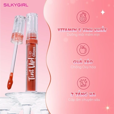 Son Bóng Silkygirl Tint Up Lip Glass 3g - Bóng, mọng nước, dưỡng ẩm lâu trôi, chỉ 138k 7 Son Bóng Silkygirl Tint Up Lip Glass 3g - Bóng, mọng nước, dưỡng ẩm lâu trôi, chỉ 138k 7