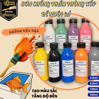 Sơn Chống Thấm Hồ Cá Loại 1 - Thùng Xốp, An Toàn Cho Cá, Tường Sàn Xi Măng 4