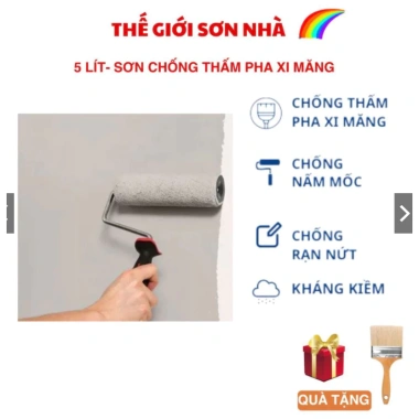 Sơn Chống Thấm Pha Xi Măng Giá 450.000đ - Chống Nước, Bám Dính Mạnh, Dễ Thi Công 4