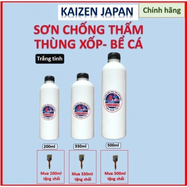 Sơn chống thấm thùng xốp, bể cá màu trắng-vàng 200-330-500ml - bảo vệ lâu dài, giá ưu đãi 54.000₫ 4