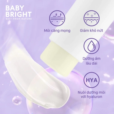 Son Dưỡng BABY BRIGHT HYA GLOW Lip Balm 2.6g – Môi mềm mại, mịn màng, chỉ 49.000₫ 5