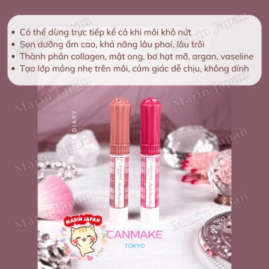 Son dưỡng Canmake Tokyo Chính Hãng Muchi Puru Tint Nhật Bản Mẫu Mới - Giá chỉ 40.000 VND