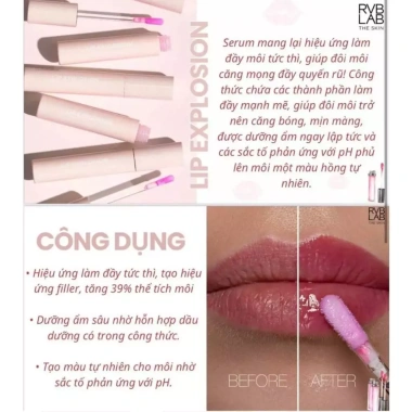 Son dưỡng filler môi RVB LAB - Bí quyết đôi môi căng mọng, giảm giá 22% chỉ 780.000đ 8 Son dưỡng filler môi RVB LAB - Bí quyết đôi môi căng mọng, giảm giá 22% chỉ 780.000đ 8