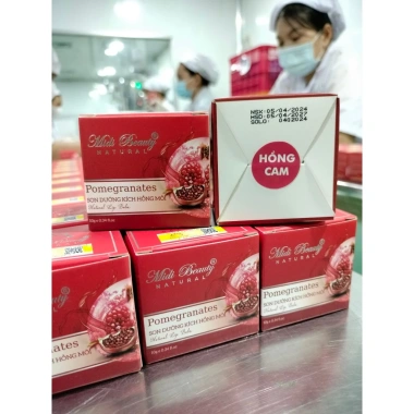 Son Dưỡng Hồng Môi Lựu Đỏ 10gr - Màu Hồng Cam, kèm cọ, Pomegranates Lip Balm Midi Beauty - 69.500₫