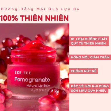 Son Dưỡng & Mặt Nạ Ngủ Môi Lựu Đỏ ZEE ZEE - Dưỡng Hồng, Cấp Ẩm Chuyên Sâu, Giá chỉ 149k khuyến mãi 5 Son Dưỡng & Mặt Nạ Ngủ Môi Lựu Đỏ ZEE ZEE - Dưỡng Hồng, Cấp Ẩm Chuyên Sâu, Giá chỉ 149k khuyến mãi 5