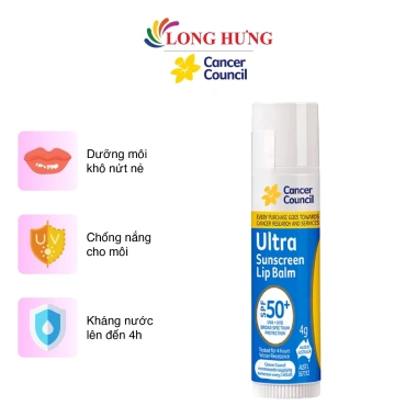 Son dưỡng môi Cancer Council Ultra Sunscreen SPF50+ 4g – Chống nắng, dưỡng ẩm, bảo vệ môi, giá ưu đãi 149.000₫ 2