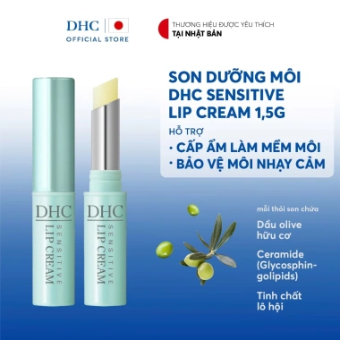 Son dưỡng môi DHC Sensitive Lip Cream 1,5g - Bảo vệ môi nhạy cảm, dưỡng ẩm sâu, giảm giá 275.000 VND 2 Son dưỡng môi DHC Sensitive Lip Cream 1,5g - Bảo vệ môi nhạy cảm, dưỡng ẩm sâu, giảm giá 275.000 VND 2