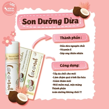 Son dưỡng môi không màu Adeva Noni - Mềm mịn, giảm khô, nứt môi, chỉ 50.000đ