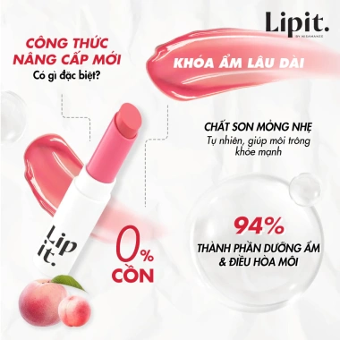 Son Dưỡng Môi Lip It Tint Me Healthy 3g - Dưỡng Ẩm Chuyên Sâu, Màu Sắc Tươi Tắn, Giá 89.000 VND 5