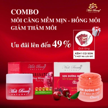 Son Dưỡng Môi Lựu Đỏ và Cherry 10gr, tặng Cây Cọ và 3 Mask Midi Beauty Natura Giá 120k 4 Son Dưỡng Môi Lựu Đỏ và Cherry 10gr, tặng Cây Cọ và 3 Mask Midi Beauty Natura Giá 120k 4
