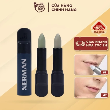 Son Dưỡng Môi Nam Nerman 4g - Dưỡng ẩm, Ngừa thâm, Màu 01, Giá ưu đãi 161k