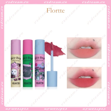 Son Flortte Bánh Flan Che Nứt Môi Không Vệt Cốc Dưỡng Ẩm 24H Lâu Trôi Cam Đất Chính Hãng 240.900 VND