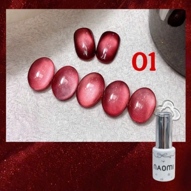 Sơn Gel Mèo Đỏ Naomi 2.026 - Thạch và Flas Đỏ, Giá 60k, Dễ Bôi, Bám Mạnh