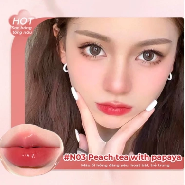 Son JUDYDOLL Iced Tea 2,4g - Môi bóng căng mọng không dính nhẹ môi 189.000đ 9