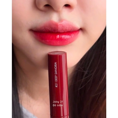 Son Juicy 21DeepSangria (Juicy Lasting Tint) Chính Hãng - Màu Đỏ Đậm Bền Màu, Giá Gốc 243.810 Giảm còn 189.000 VNĐ