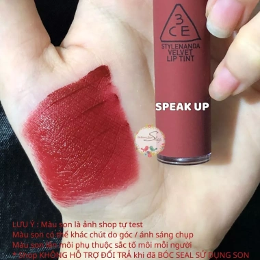 Son kem 3CE Velvet Lip Tint BEBEAU Taupe Speak Up, Lì mịn như nhung, chính hãng, 348k 9 Son kem 3CE Velvet Lip Tint BEBEAU Taupe Speak Up, Lì mịn như nhung, chính hãng, 348k 9