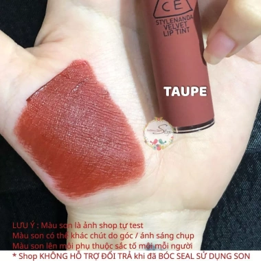 Son Kem 3ce Velvet Lip Tint Plush Child Like Taupe Speak Up Daffodil Bitter Hour - Giá ưu đãi 346.000đ 7 Son Kem 3ce Velvet Lip Tint Plush Child Like Taupe Speak Up Daffodil Bitter Hour - Giá ưu đãi 346.000đ 7