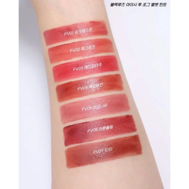 Son Kem Black Rouge Icy To Fog Velvet Tint FV05 Hồng Khô và FV07 Đỏ Đất - Bám Màu Lâu, Giá 148.835 VND