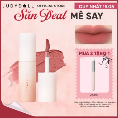 Son Kem Bùn JUDYDOLL Lip Mud 3,3g - Mịn lì, Che phủ, Không khô môi, Lâu trôi, Giá 148.998 VND