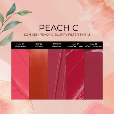 Son kem bùn mịn lì PEACH C Blurry Filter Tint - Che phủ rãnh môi, khuyết điểm, chính hãng, giảm còn 39.000₫ 6