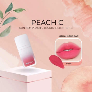 Son kem bùn mịn lì PEACH C Blurry Filter Tint - Che phủ rãnh môi, khuyết điểm, chính hãng, giảm còn 39.000₫ 10