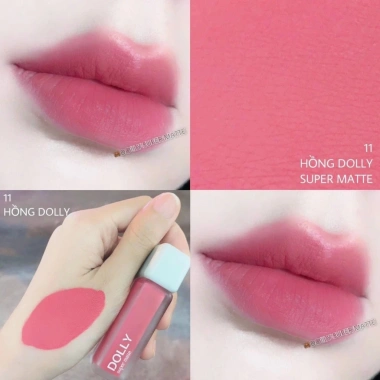 Son kem lì Dolly Super Matte không chì, bền màu lâu trôi, Màu Hồng, giá 79.000 VND