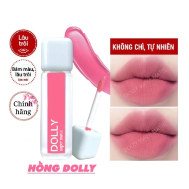 Son kem lì Dolly Super Matte không chì, bền màu lâu trôi, Màu Hồng, giá 79.000 VND