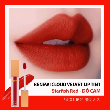 Son Kem Lì Dưỡng Ẩm Lâu Trôi Cao Cấp Benew iCloud Velvet Lip Tint - Giá chỉ 239.000 VND 8 Son Kem Lì Dưỡng Ẩm Lâu Trôi Cao Cấp Benew iCloud Velvet Lip Tint - Giá chỉ 239.000 VND 8