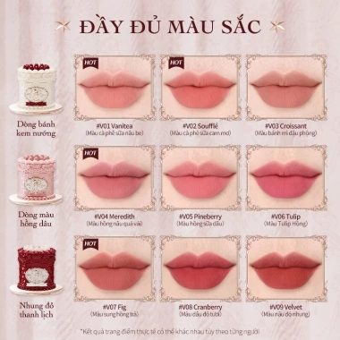 Son Kem Lì Flower Knows Strawberry Cupid 5ml - Son Bùn Nhung, Giá 385.000₫ 6 Son Kem Lì Flower Knows Strawberry Cupid 5ml - Son Bùn Nhung, Giá 385.000₫ 6
