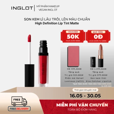 Son Kem Lì Inglot Lip Tint Matte 5.5ml - Giá 652.500, Lâu Trôi, Không Lem