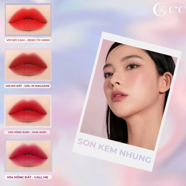 Son Kem Lì Lâu Trôi C'CHOI - Nhung Mền Mịn, Bám Màu Tốt, Không Chì - Giá chỉ 270k 7