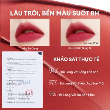 Son Kem Lì Velvet COLORKEY 3g Mịn Nhẹ, Lên Màu Chuẩn, Không Lem, Giá chỉ 209.000₫