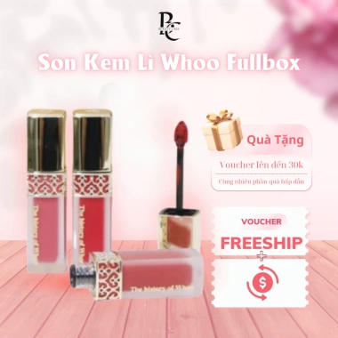 Son Kem Lì Whoo Velvet Liquid Lip Rouge - Đẳng Cấp Sang Trọng, Giá Ưu Đãi 550k