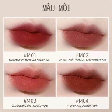 Son Kem Lì ZEESEA Mousse Lip Glaze Nhung Mịn 1.8g Giá chỉ 88.000₫
