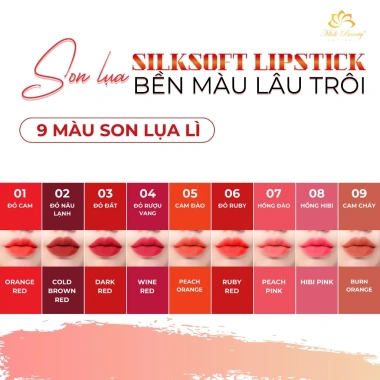 Son Kem Lụa Lì Silksoft Cọ Gương Soi, Bền Màu Không Lem Giữ Ẩm Giá 65.000 VND