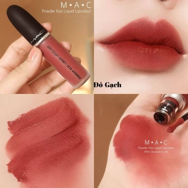 Son Kem MAC 991 Devoted To Chili Đỏ Đất Powder Kiss Liquid - giá chỉ 550.000đ Son Kem MAC 991 Devoted To Chili Đỏ Đất Powder Kiss Liquid - giá chỉ 550.000đ
